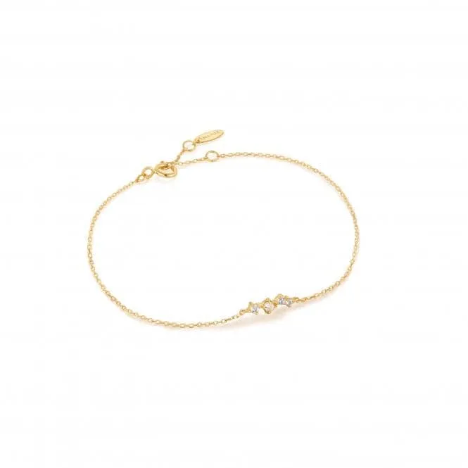 14ct Gold Pearl And White Sapphire Radiance Bracelet BAU003-02YG