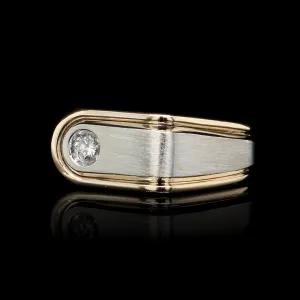 14K Two-Tone Gold Estate Diamond Ring