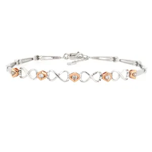 18K Rose & White Gold Diamond Bracelet | 18K 玫瑰金及白金钻石手链
