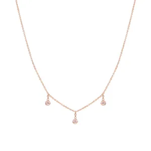 3 DIAMOND DROP NECKLACE