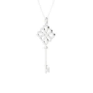 3/8  ctw Round Lab Grown Diamond Key Pendant