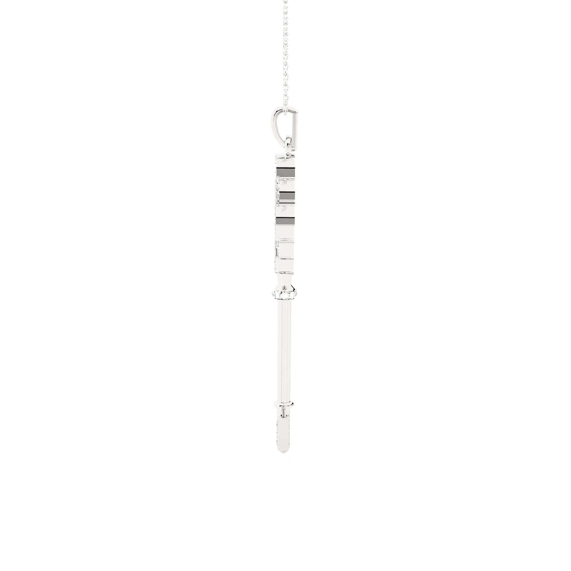3/8  ctw Round Lab Grown Diamond Key Pendant