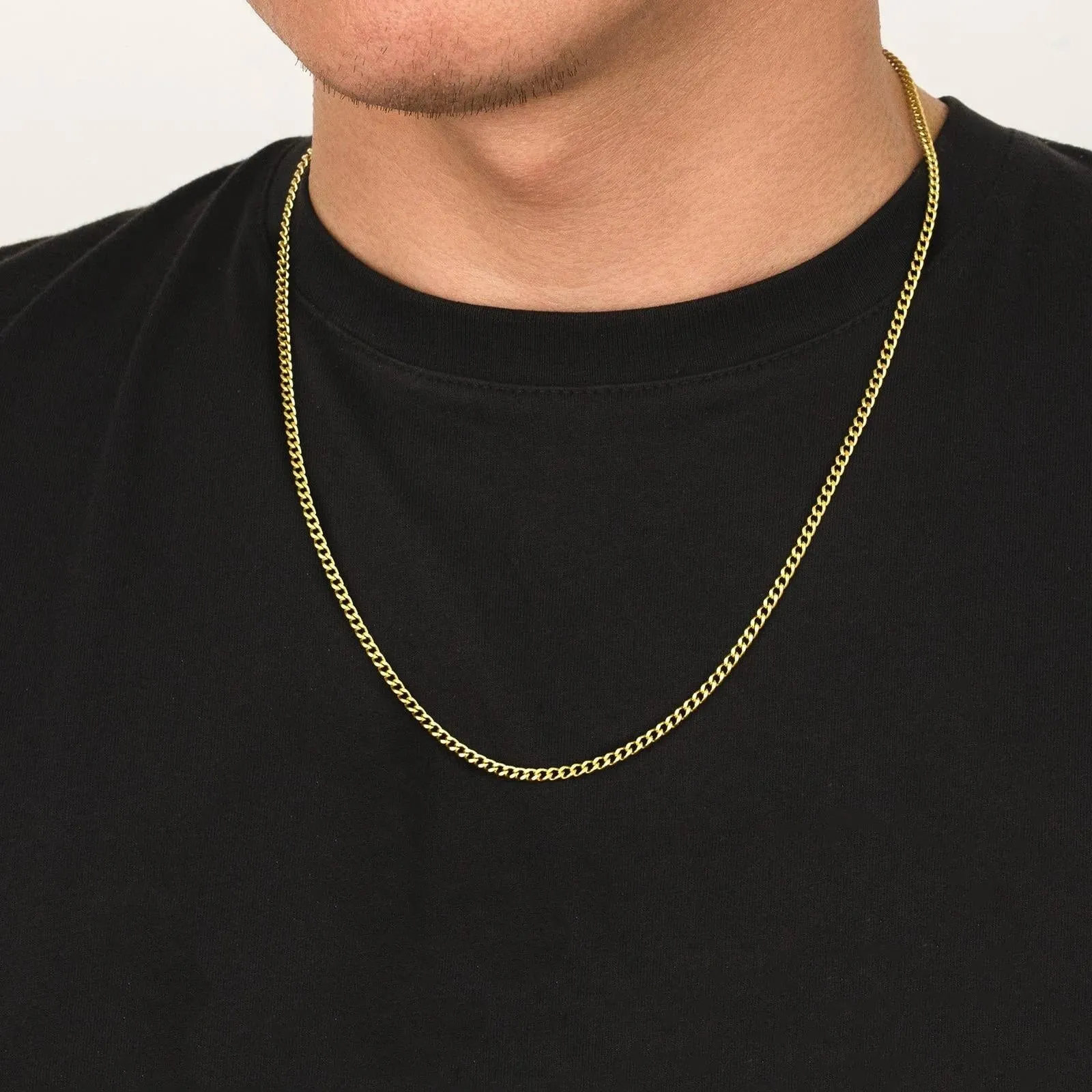 3mm Miami Cuban Link Chain in 14K Gold