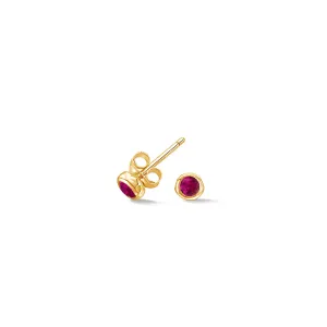 3mm Ruby Dewdrop Studs