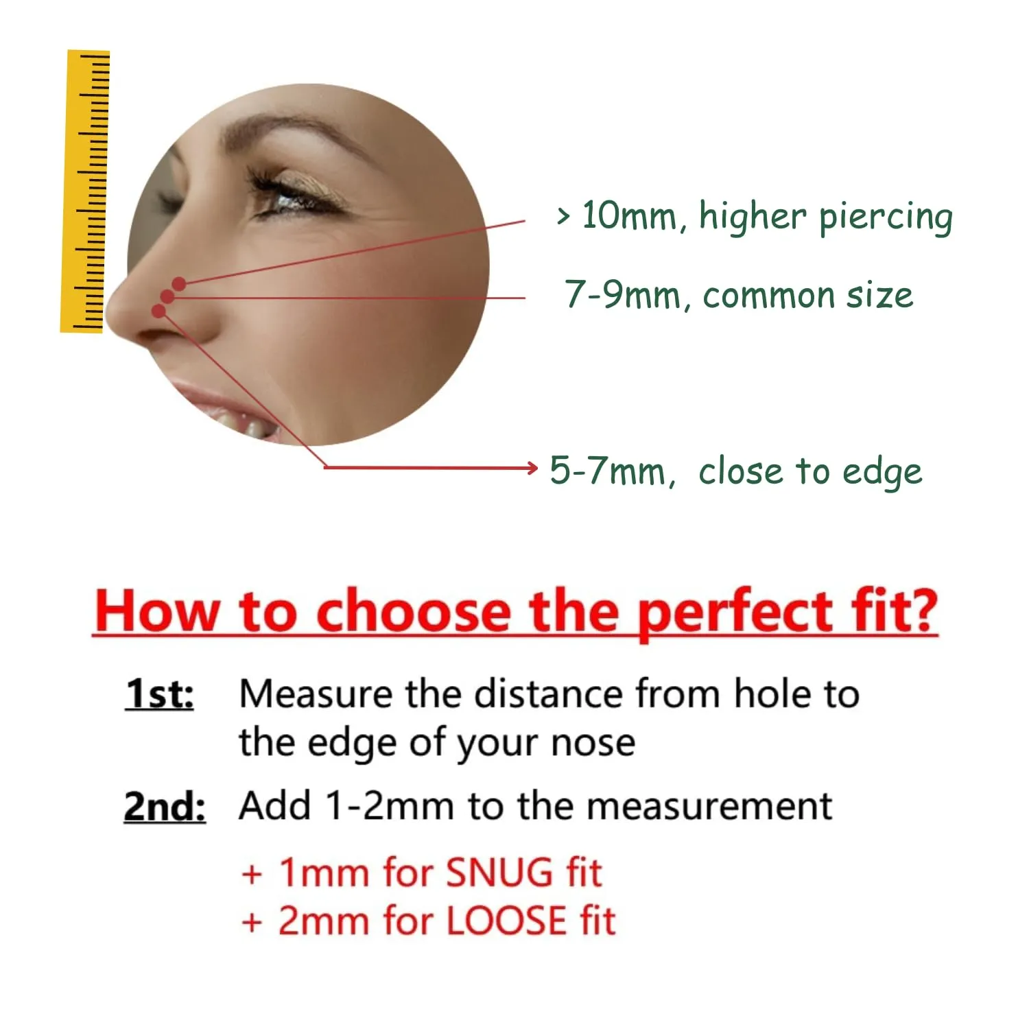 925 Sterling Silver Small Thin 20G Nose Ring Hoop for Women Men, USA Handmade Nose Piercing Jewelry, Adjustable 6mm - 7mm