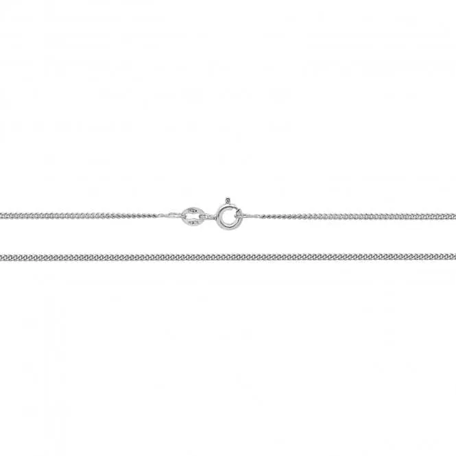 9ct White Gold Close Curb Chain CH161W