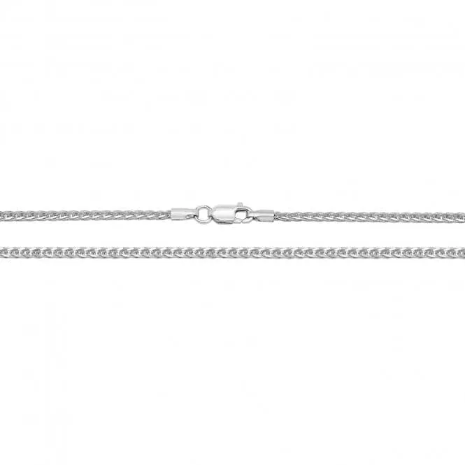 9ct White Gold Spiga Chain Necklace CH488W