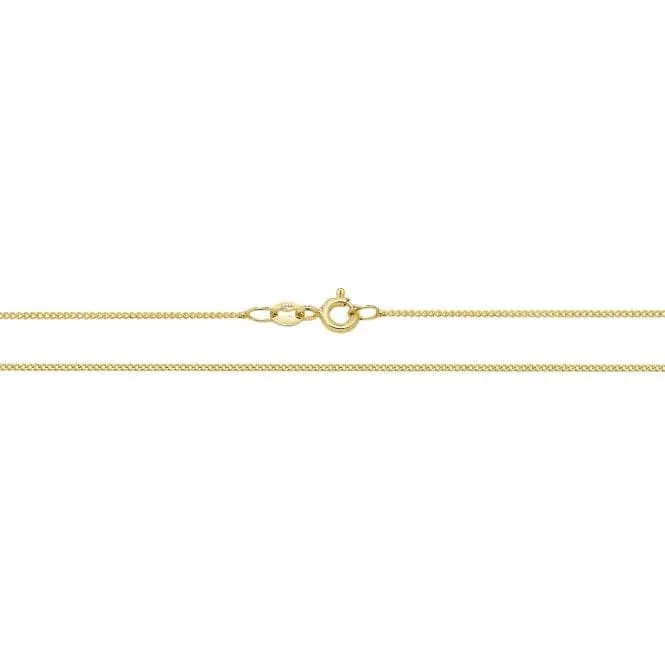 9CT Yellow Gold Close Curb Chain CH160