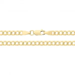 9CT Yellow Gold D/C Curb Chain