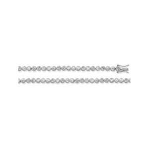 Acotis Silver Chain Figaro Pave G1099