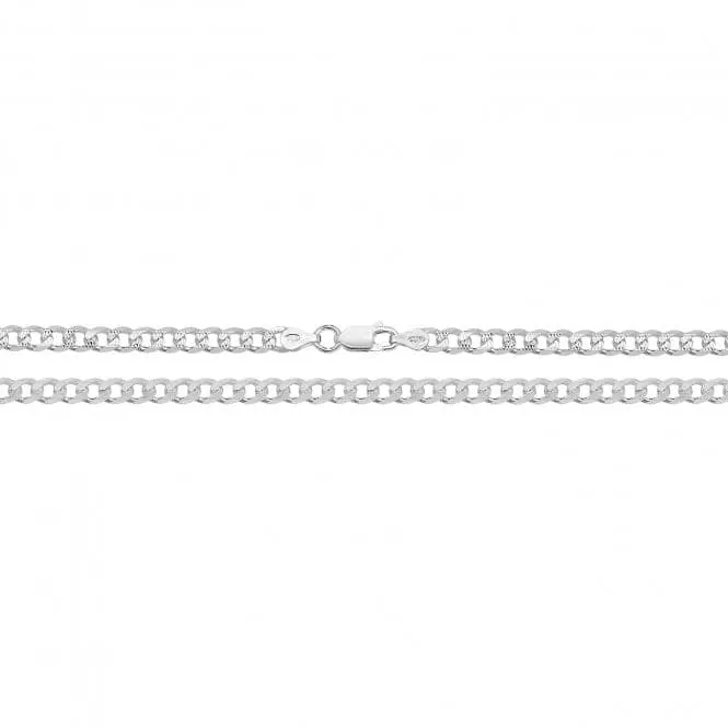 Acotis Silver Curb Pave Chain G1092