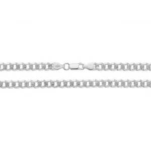 Acotis Silver Curb Pave Chain G1093