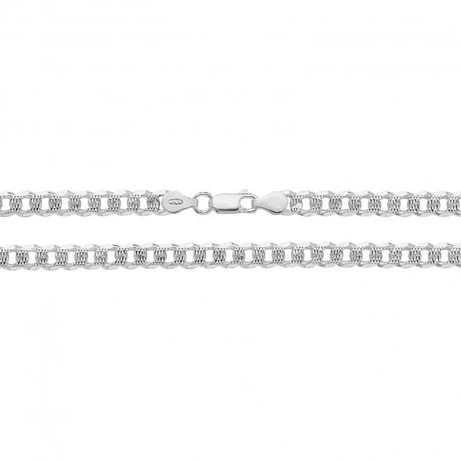 Acotis Silver Curb Pave Chain G1093