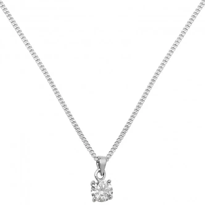 Acotis Silver Pendant On Chain Zirconia G3061CZ