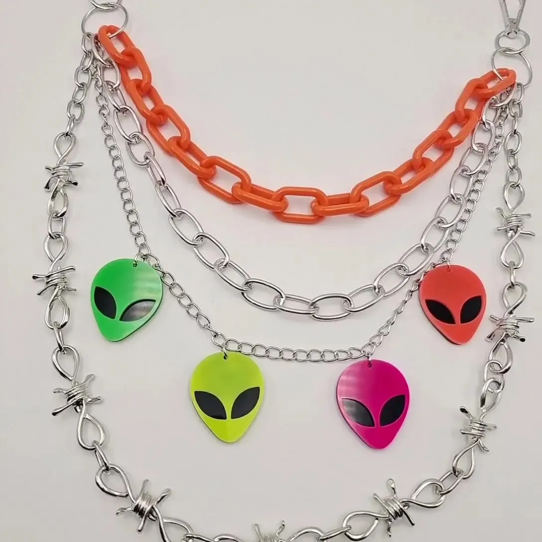 Alien Punk Rock Waist Key Chain