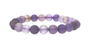 Amethyst Beaded Bracelet | Matte