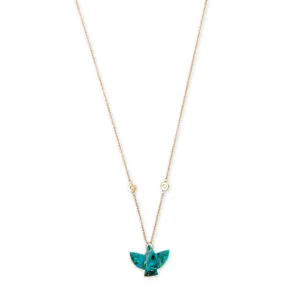 BABY CHRYSOCOLLA THUNDERBIRD NECKLACE