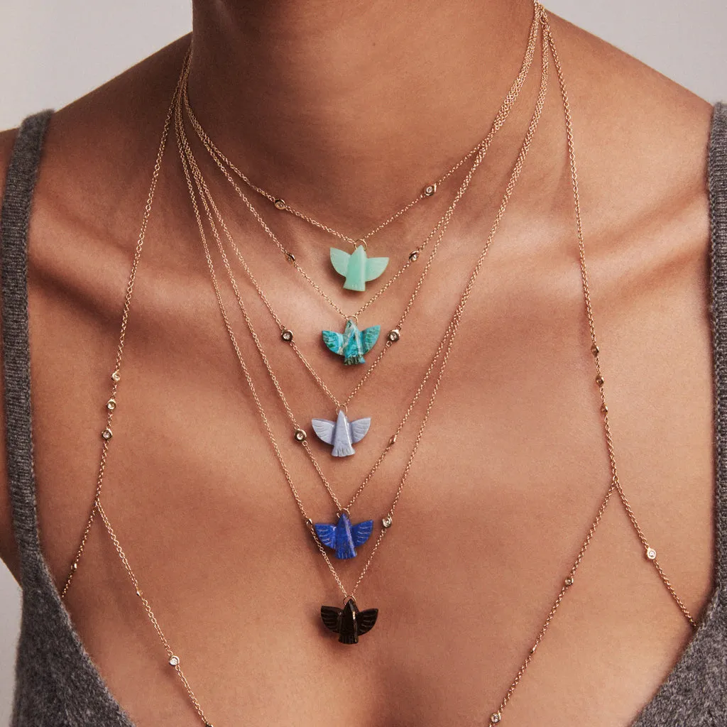 BABY CHRYSOCOLLA THUNDERBIRD NECKLACE
