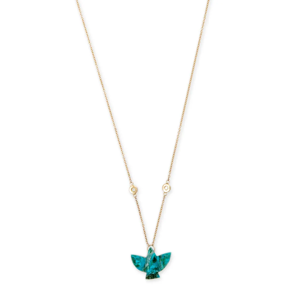 BABY CHRYSOCOLLA THUNDERBIRD NECKLACE