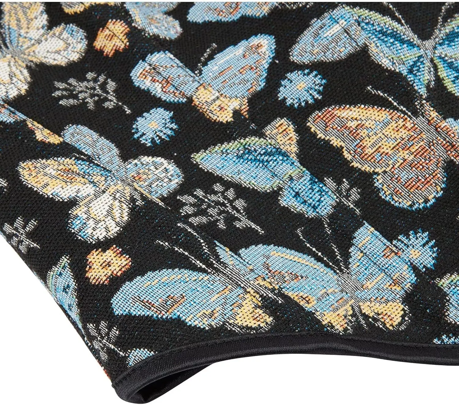 Blue Butterfly Pattern Corset Top for Women Floral Bustier Lace Up Boned Overbust Lingerie Bodyshaper