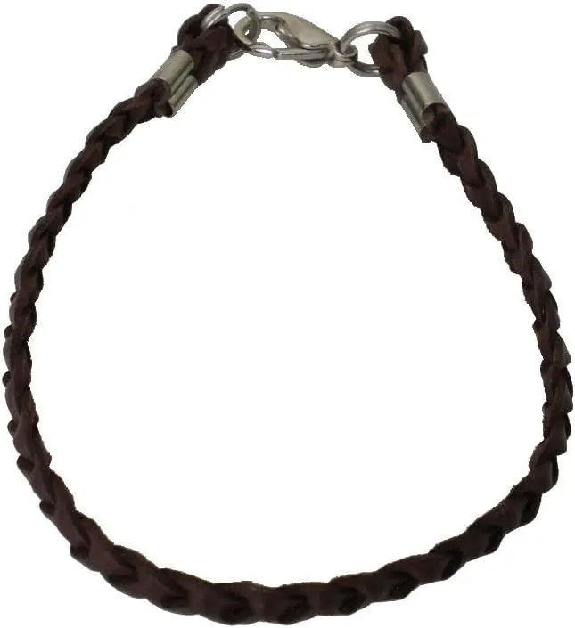 Braided Leather Mens or Womens 1/4" (.635 cm) - 10"