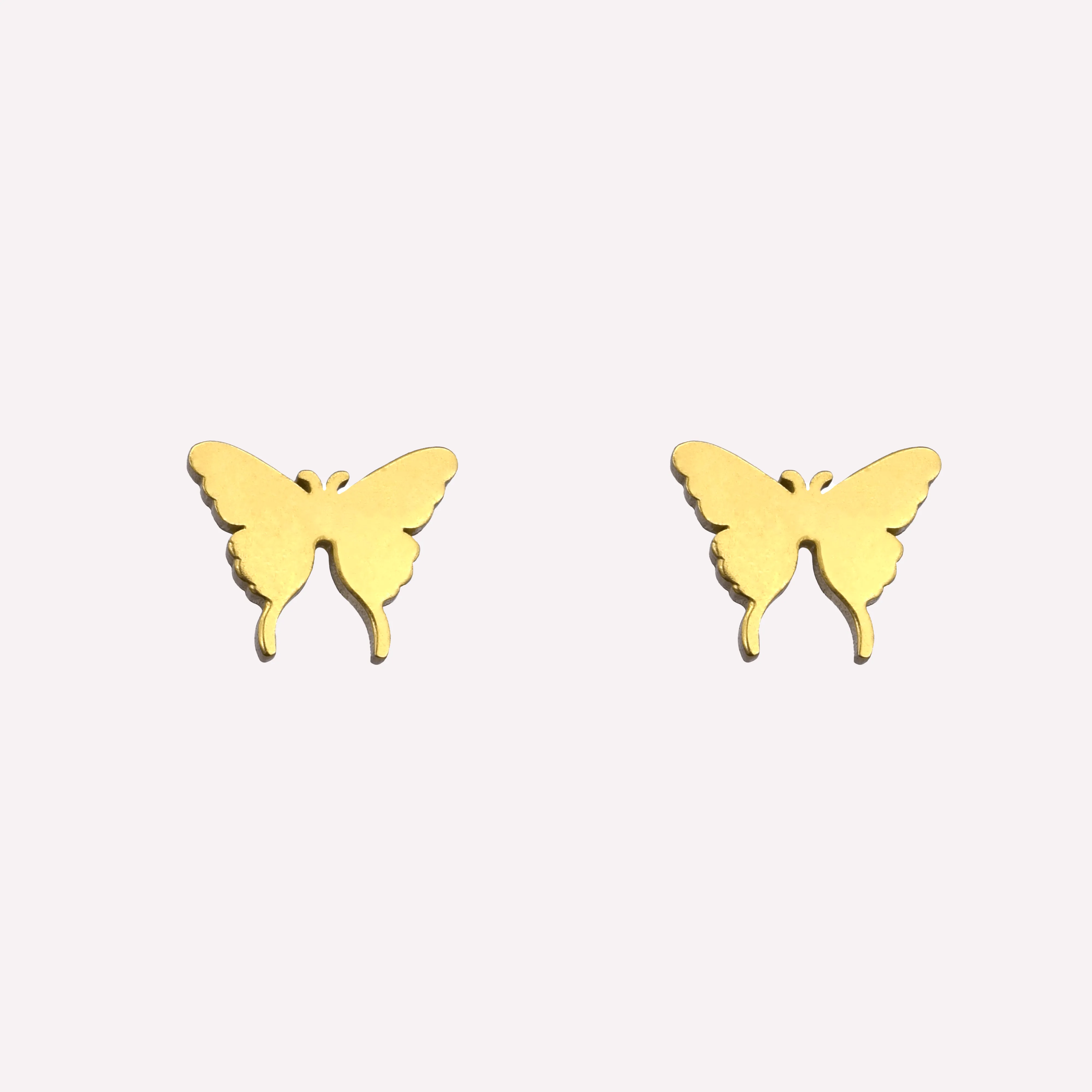 BUTTERFLY STUD CLIP-ON EARRINGS IN GOLD