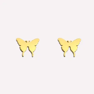 BUTTERFLY STUD CLIP-ON EARRINGS IN GOLD