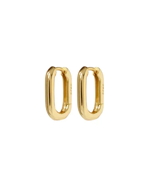 Chain Link Huggies | Gold