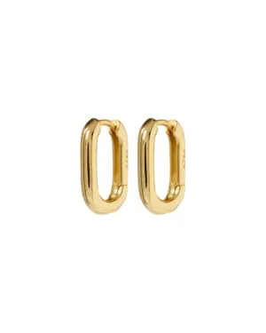 Chain Link Huggies | Gold