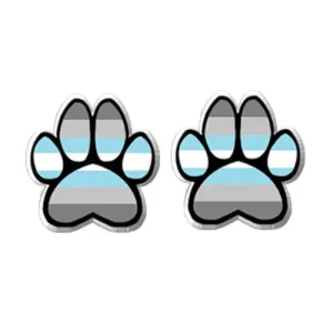 Demiboy Paw Print Earrings
