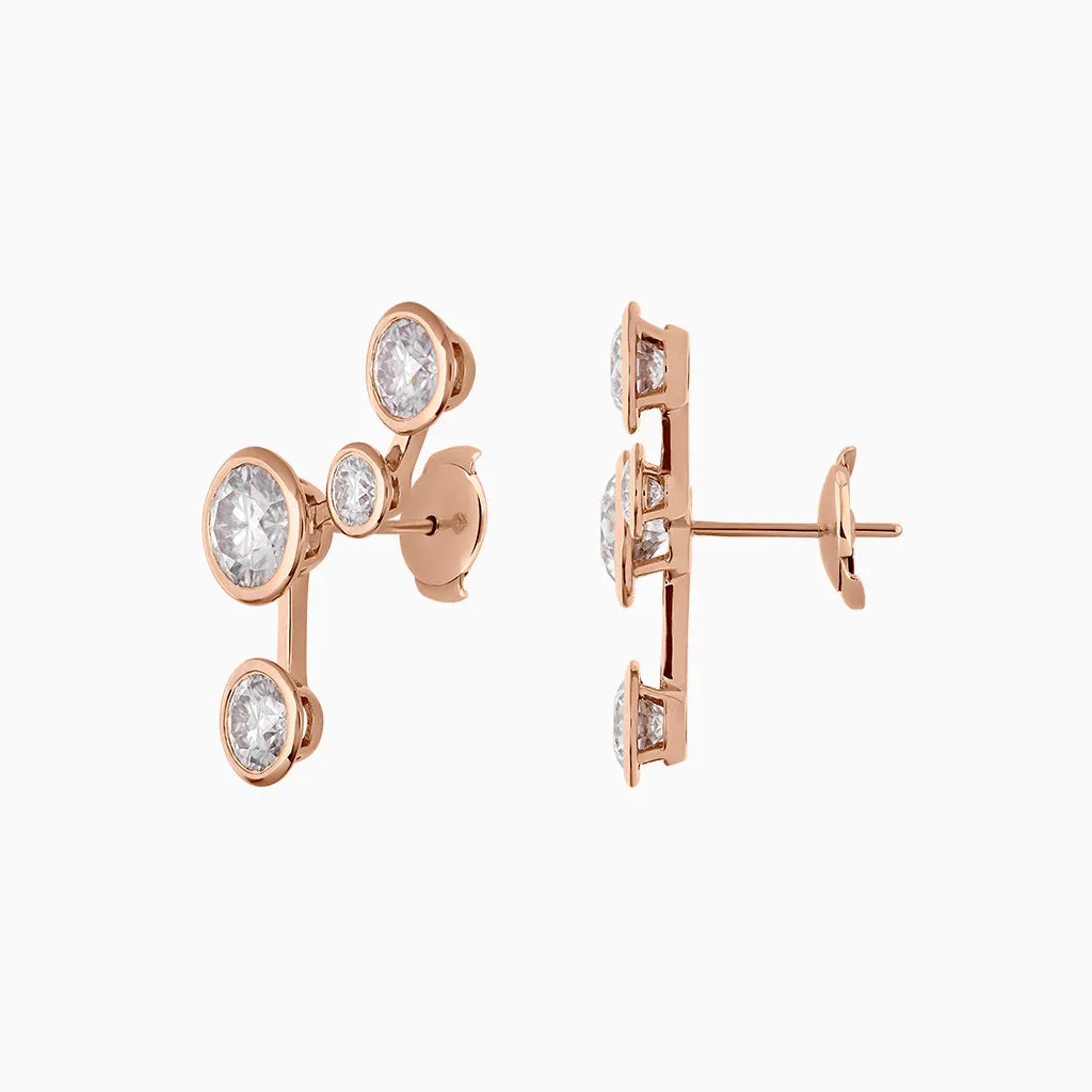 Diamond2 Four Star Earrings