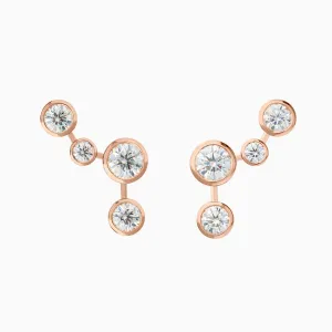 Diamond2 Four Star Earrings