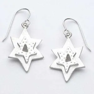 Emily Rosenfeld Sterling Silver Star of David Earrings