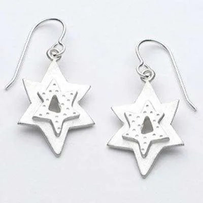 Emily Rosenfeld Sterling Silver Star of David Earrings