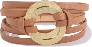 FANCY SHINY Infinity Leather Wrap Bracelets Boho Cuff Bracelets Cute Stackable Bangle with Magnetic Clasp Jewelry Gifts for Women