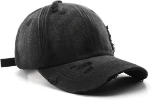 Fashion Vintage Washed Distressed Baseball Cap Unconstructed Dad Hat Trendy Trucker Hats Headwear for Men Women