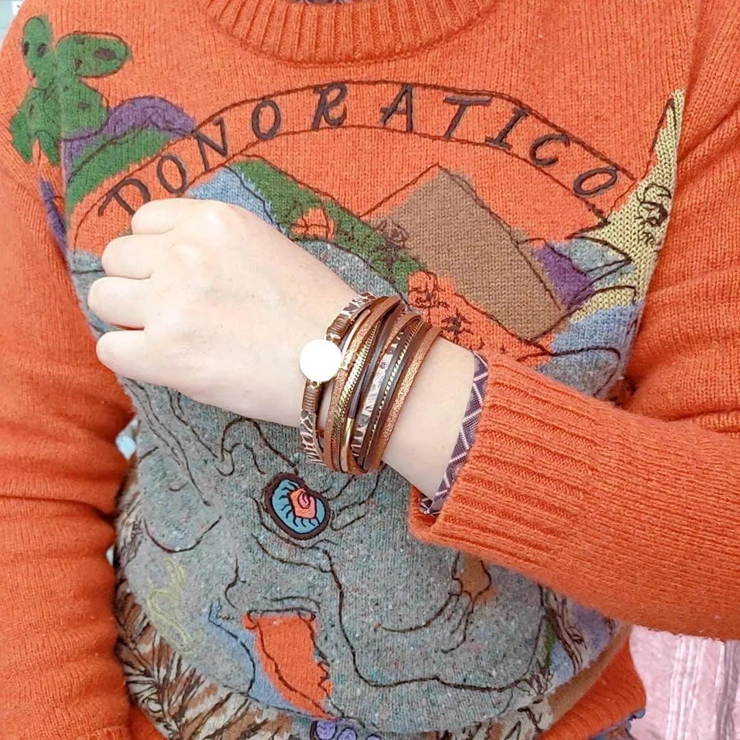 GelConnie Leather Wrap Bracelet Boho Cuff Bracelets Crystal Leather Bracelet Magnetic Multi Strand Bracelets Bohemian Bracelet Leather Wristbands Bangle Jewelry for Women Teen Wife Mother