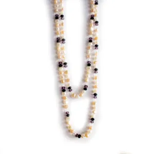 Glittering Purple Fashion Pearl Necklace