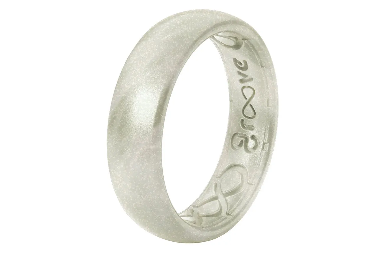 Groove Life Thin Silicone Ring Pearl