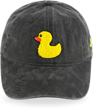 Jeep It's a Thing Washed Ponytail Baseball Hat for Women with Chenille Duck Embroidery - Adjustable Metal Strap - One Size