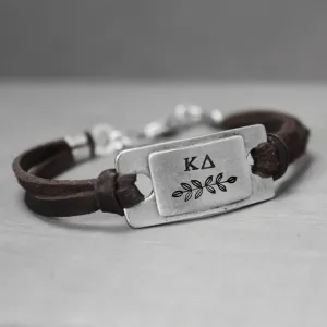 Kappa Delta Leather Bracelet