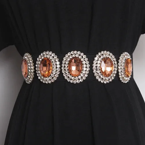 Luxury Rhinestone Pearl Waist Belt - Elegant & Chic