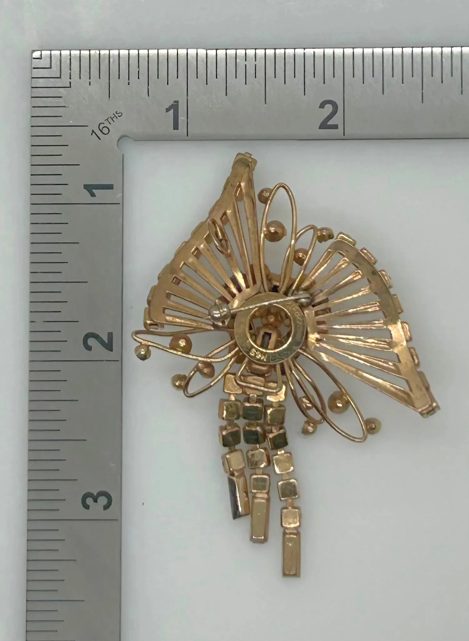 M&S 1/20 12kt G.F. Abstract Butterfly Brooch/Pendant