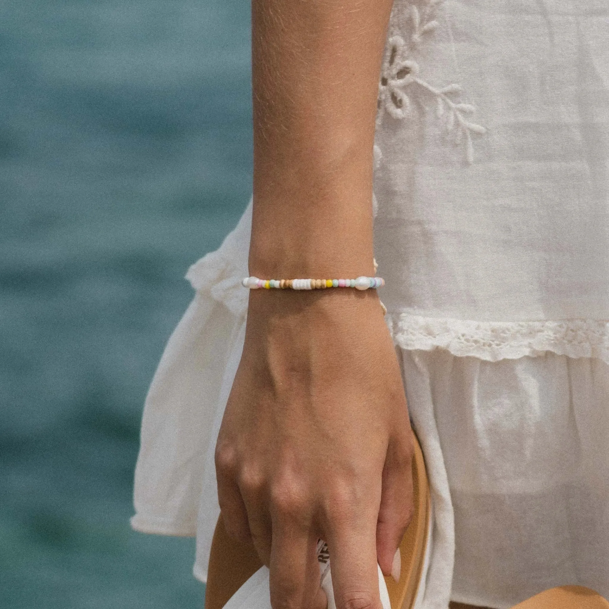 Mentawai Islands Surfer Pearl Bracelet