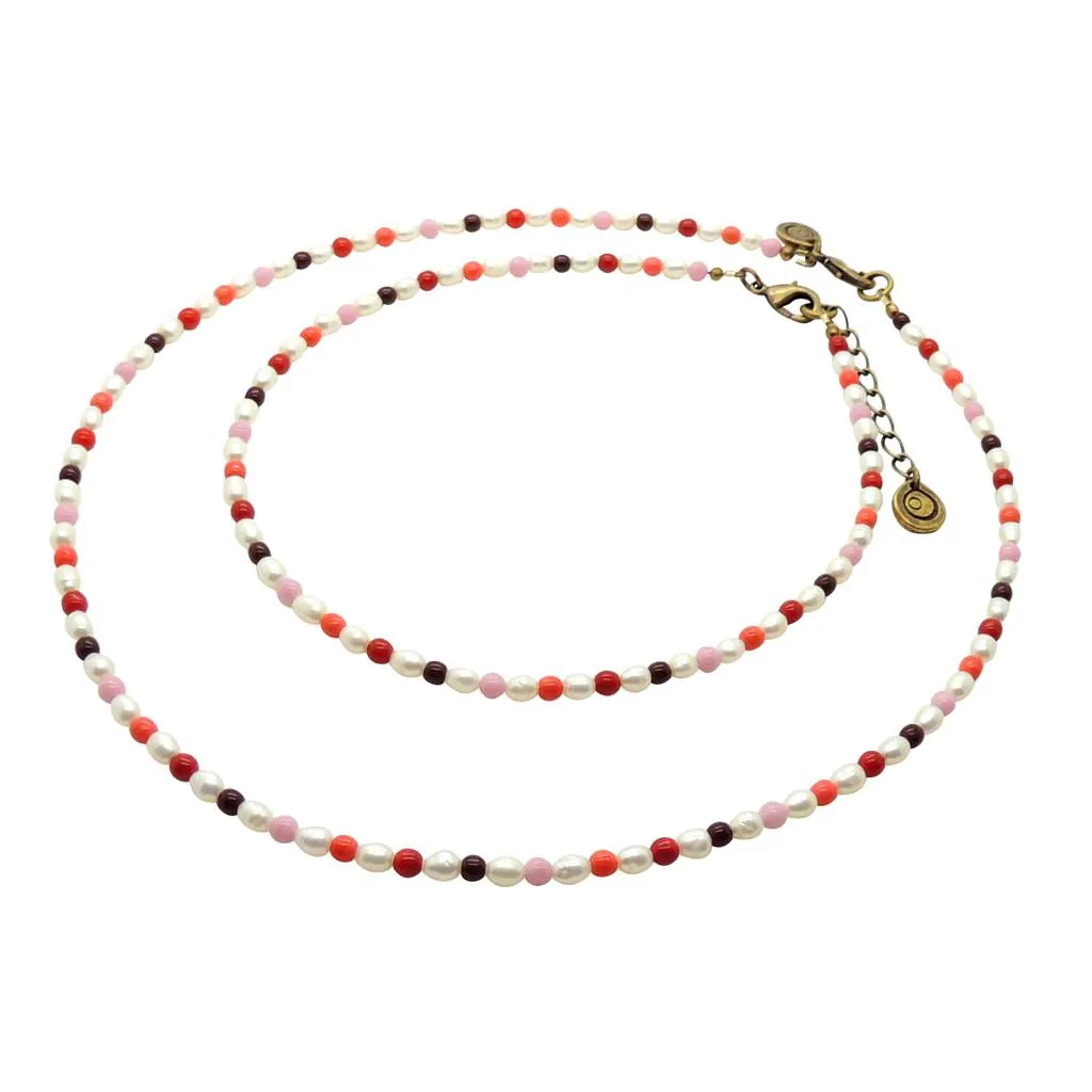 Miami Pink Freshwater Pearl Necklace