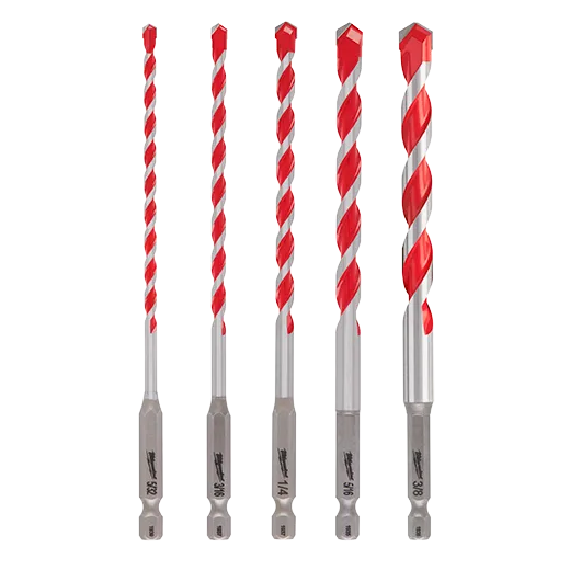 Milwaukee 48-20-9051 SHOCKWAVE 5 Piece Carbide Hammer Drill Bit Kit