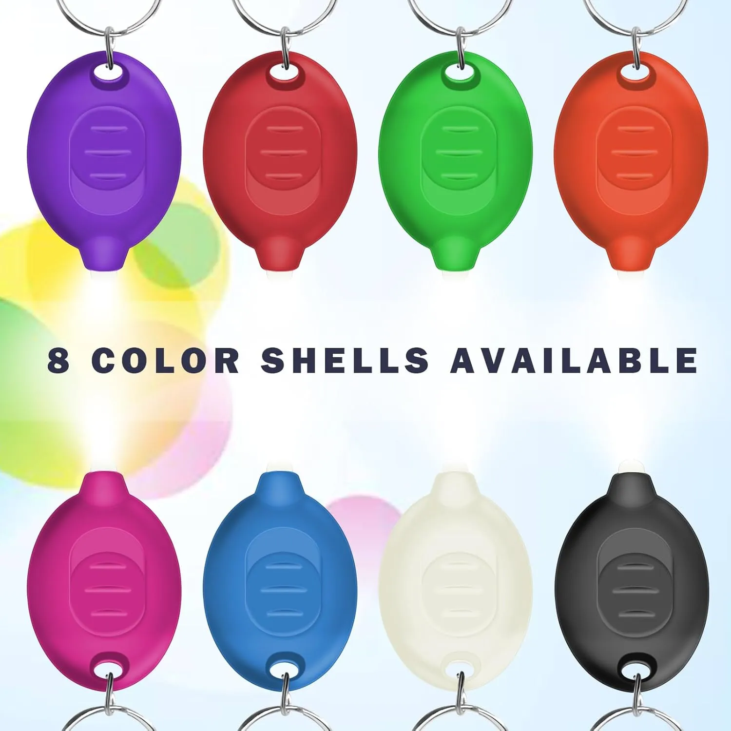Mini LED Keychain Flashlight, Ultra Bright Tiny Flashlight, Small Keychain Flashlight White Light, Micro Pocket Key Ring LED Flashlight for Emergency Lighting - Multicolor Shell (16PCS)