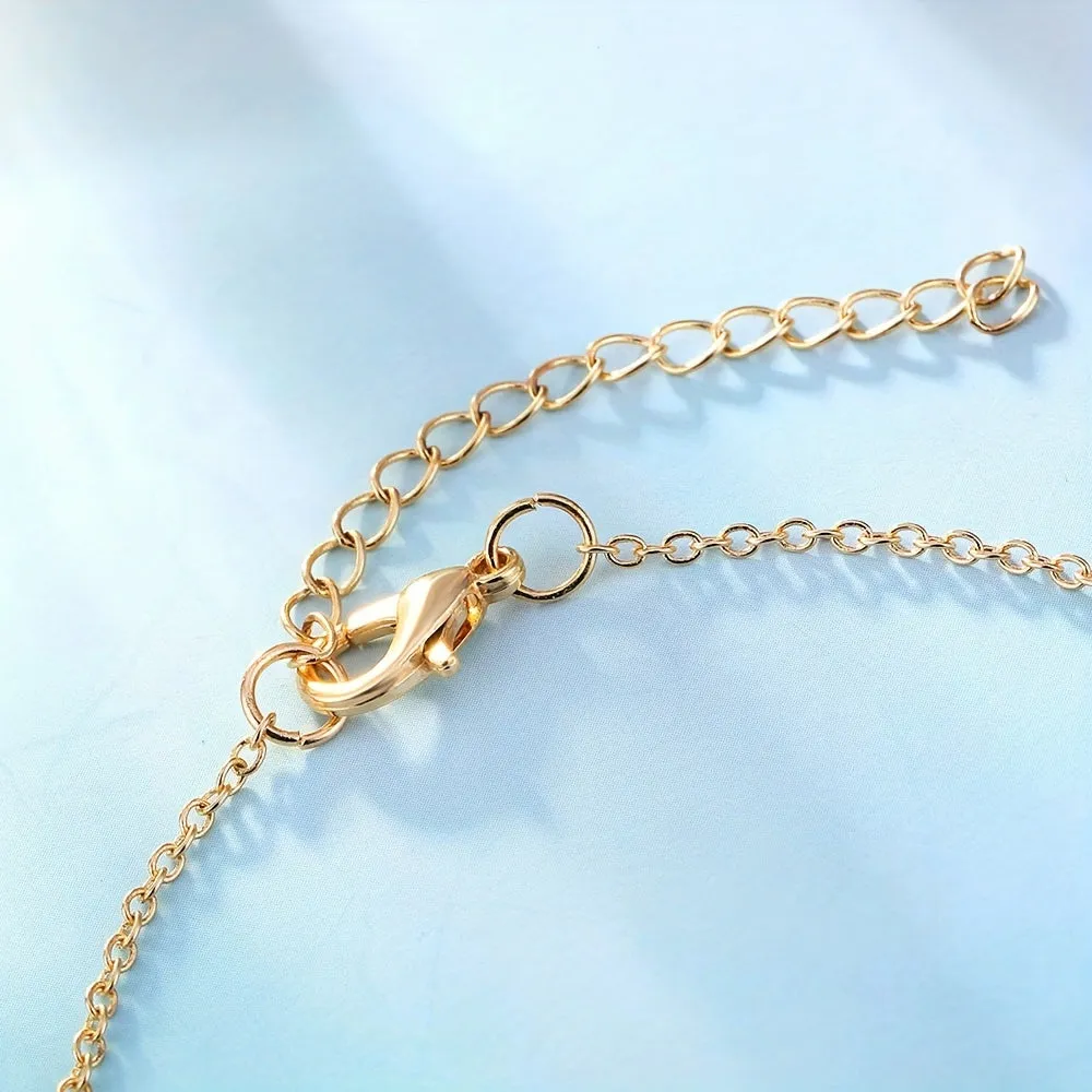 Minimalist Heart Anklet Set for Women  2 Pack