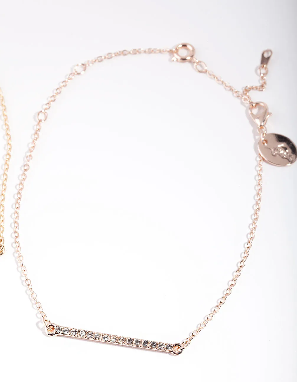 Mixed Metal Diamante Bar Bracelet Pack