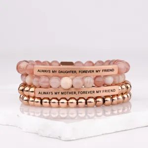 MOTHER / DAUGHTER GIFT SET - ROSE GOLD&SUNSTONE